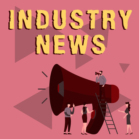 Conceptual display Industry News. Concept meaning Technical Market Report Manufacturing Trade Builderの写真素材