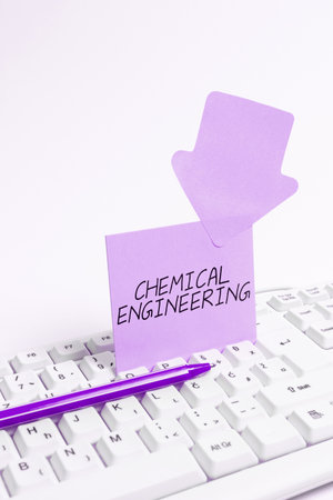 Inspiration showing sign Chemical Engineering. Business overview developing things dealing with the industrial application of chemistryの写真素材