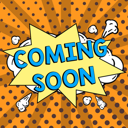 Writing displaying text Coming Soon. Business showcase something is going to happen in really short time of periodの写真素材
