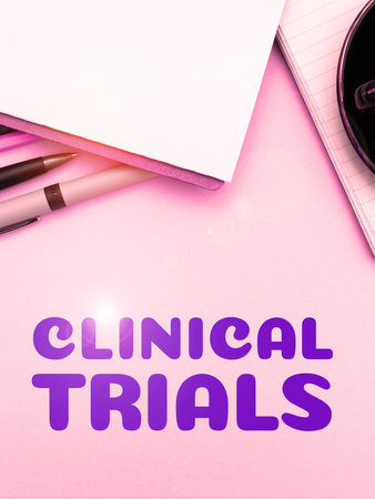 Conceptual caption Clinical Trials. Business idea Research investigation to new treatments to peopleの写真素材