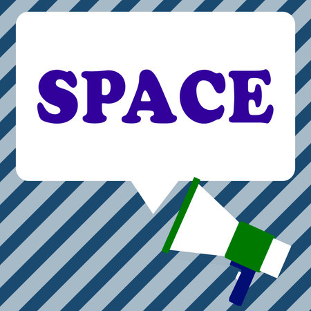 Text showing inspiration Space. Business overview continuous area or expanse which is free available unoccupiedの写真素材