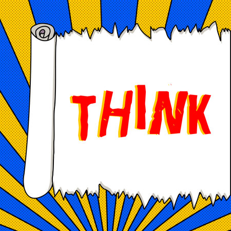 Inspiration showing sign Think. Concept meaning direct ones mind towards someone something have belief or ideaの写真素材