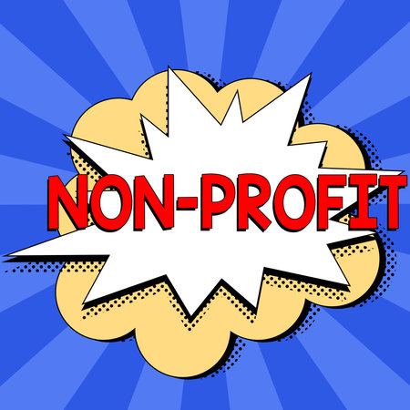 Handwriting text Non Profit. Business showcase providing products or service without paying back in returnの写真素材