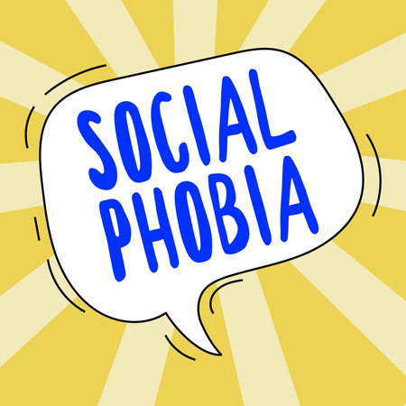 Sign displaying Social Phobia. Business approach overwhelming fear of social situations that are distressingの写真素材