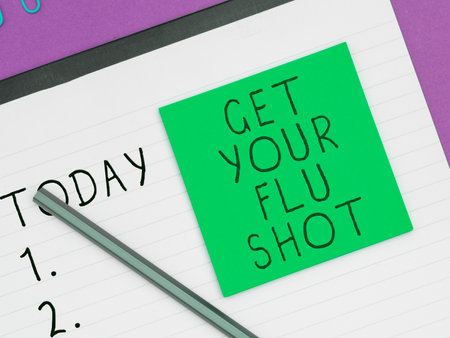 Conceptual caption Get Your Flu Shot. Word Written on Acquire the vaccine to protect against influenzaの写真素材