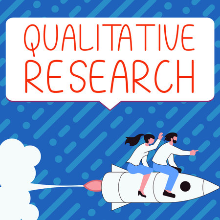 Hand writing sign Qualitative Research. Concept meaning Certified to perform a job Competent Experiencedの写真素材