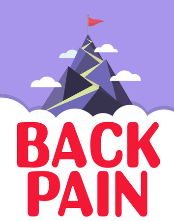 Sign displaying Back Pain. Internet Concept Soreness of the bones felt at the lower back portion of the bodyの写真素材