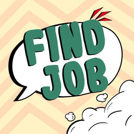 Writing displaying text Find Job. Business idea An act of person to find or search work suited for his professionの写真素材