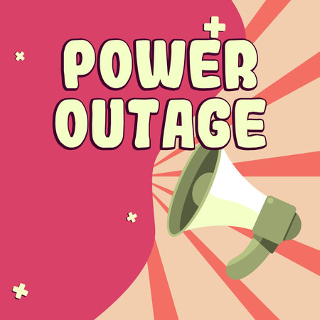 Hand writing sign Power Outage. Concept meaning The ability to influence peers for attaining the goalsの写真素材
