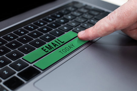 Handwriting text Email. Business overview Sending a commercial message to a group of people using mailの写真素材