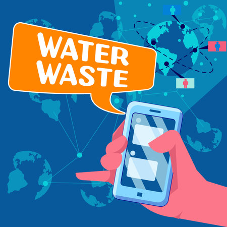 Conceptual display Water Waste. Business overview liquid that has been used as part of an industrial processの写真素材