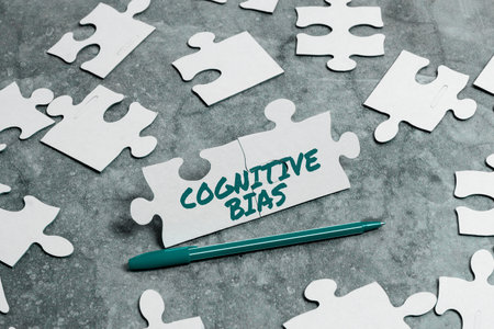 Text caption presenting Cognitive Bias. Word Written on Psychological treatment for mental disordersの写真素材