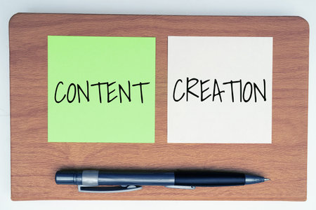 Text sign showing Content Creation. Business approach contribution of information to any digital mediaの写真素材