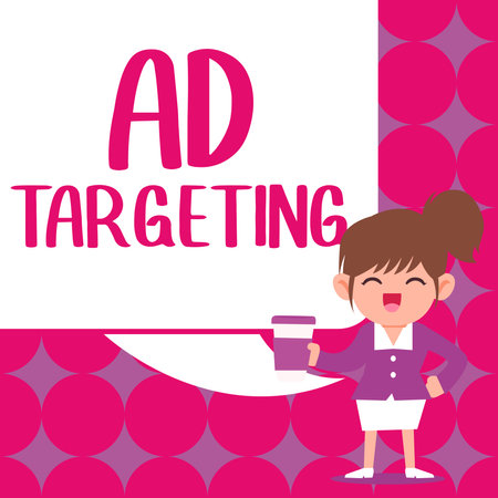 Writing displaying text Ad Targeting. Business concept target the most receptive audiences with certain traitsの写真素材
