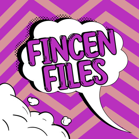 Inspiration showing sign Fincen Files. Conceptual photo Transactions in financial assets and liabilitiesの写真素材