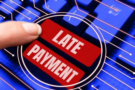 Text caption presenting Late Payment. Concept meaning payment made to the lender after the due date has passedの写真素材
