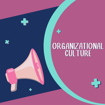 Text showing inspiration Organizational Culture. Concept meaning the study of the way people interact within groupsの写真素材