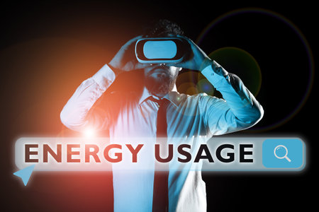 Inspiration showing sign Energy Usage. Internet Concept Amount of energy consumed or used in a process or systemの写真素材