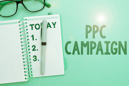 Conceptual display Ppc Campaign. Concept meaning use PPC in order to promote their products and servicesの写真素材