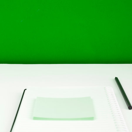 Multiple Assorted Collection Office Stationery Photo With Pens Pencils Notepads Notebook Rulerの写真素材