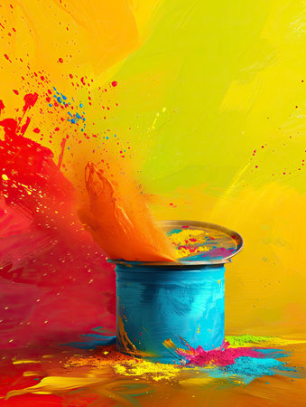 Colorful explosion of powder. Colorful cloud. Abstract background.の素材