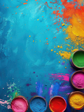 Colorful explosion of powder. Colorful cloud. Abstract background.の素材