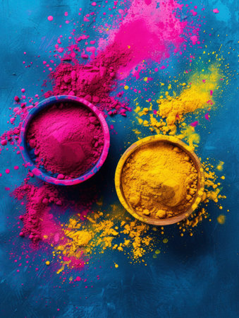 Colorful explosion of powder. Colorful cloud. Abstract background.の素材