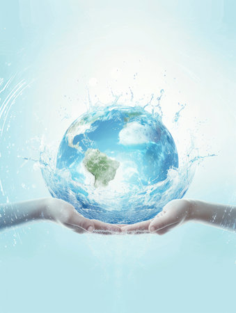 Water splashing out of a glass of water. 3d renderingの素材
