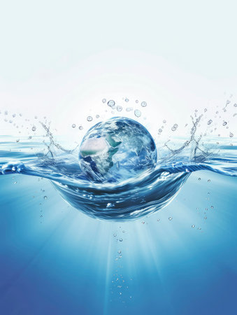 Water splashing out of a glass of water. 3d renderingの素材