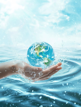 Water splashing out of a glass of water. 3d renderingの素材