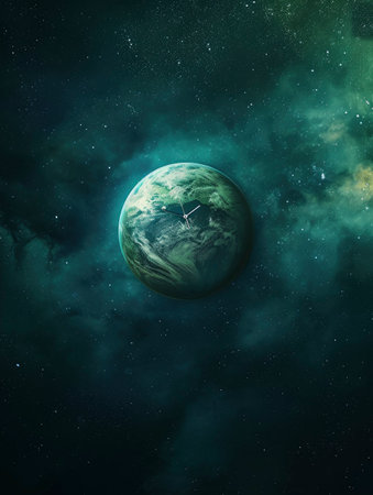 earth hour poster design, realistis , HD, copy Spaceの素材