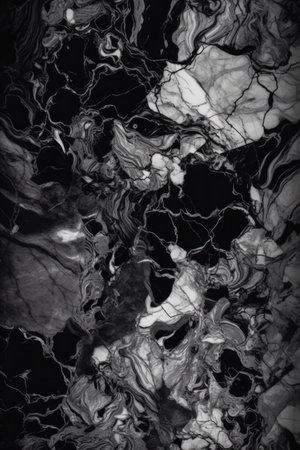 Black and white marble pattern. Abstract black and white marble texture backgroundの写真素材