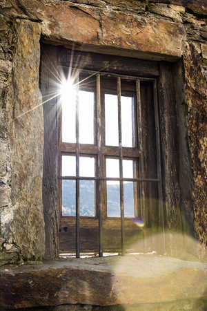 old windowの写真素材