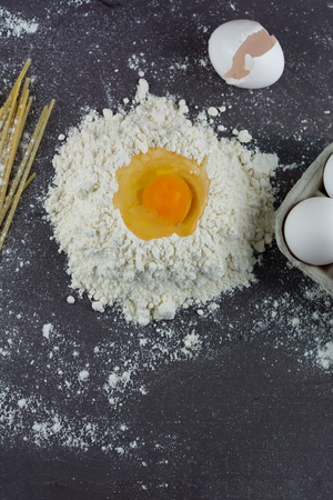 traditional italian pasta homemadeの写真素材