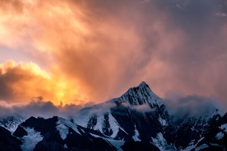 The peak of Kawagarbo or Kawa Karpo the highest mountain between Yunnan and Tibet in China