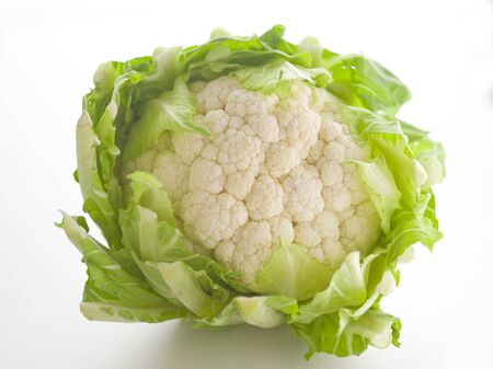 cauliflower on white backgroundの写真素材