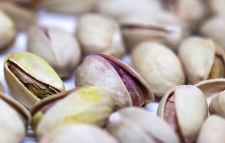 Salted Pistachios close up shotの写真素材