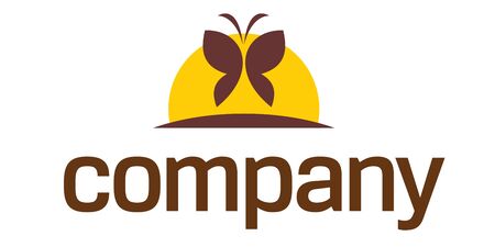 Wellness Butterfly logoのイラスト素材