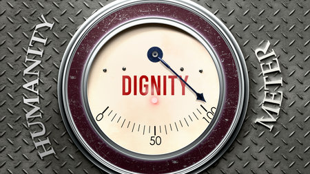 Dignity and Humanity that is hitting a full scale, showing a very high level of dignityの写真素材