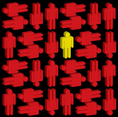 Each person is unique and this illustration tries to prove the pointの写真素材