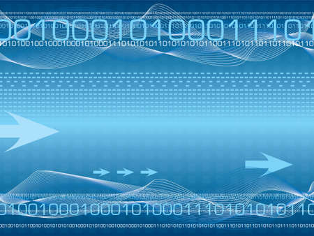 Abstract digital information background showing internet traffic passing around the world