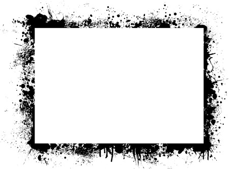 Abstract ink border with plenty of white copy spaceのイラスト素材