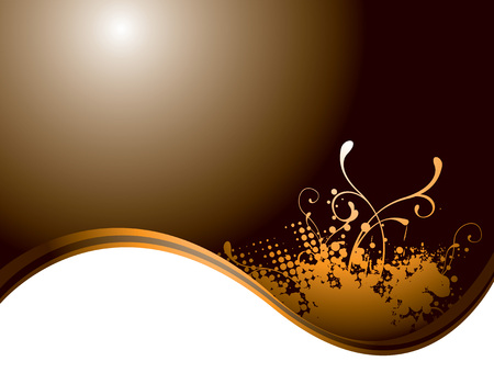 Flowing background design in burnt orange and brown coloursのイラスト素材
