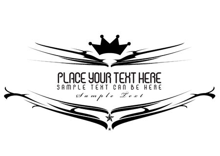 Black and white gothic style shield logo illustrationのイラスト素材