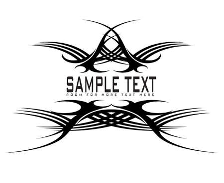 grunge inspired tattoo style logo in black and whiteのイラスト素材