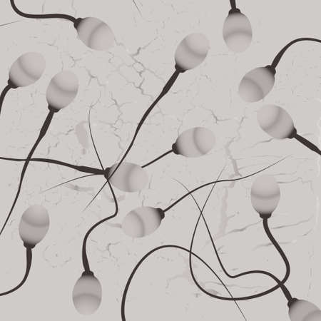 close up image of sperm with a realistic look and feelのイラスト素材