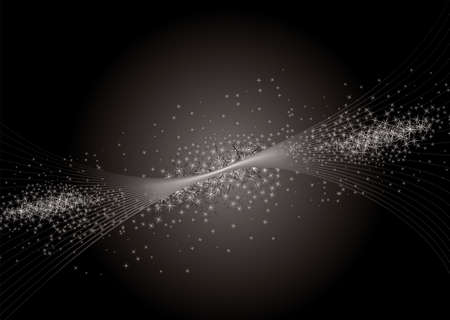 Inter galactic abstract star background in silver and blackのイラスト素材