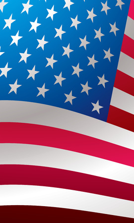Close up of the american flag in red white and bluのイラスト素材