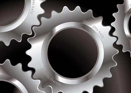 Industrial abstract background with cogs and black gradientのイラスト素材