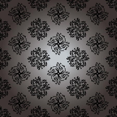 Seamless repeating background design in black and silverのイラスト素材